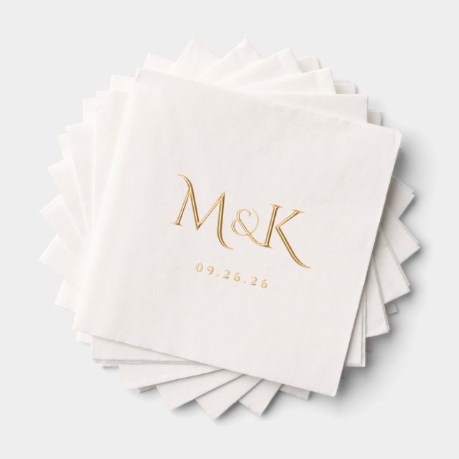 Élégant Monogramme de Mariage Simple (Insitu (empilé))