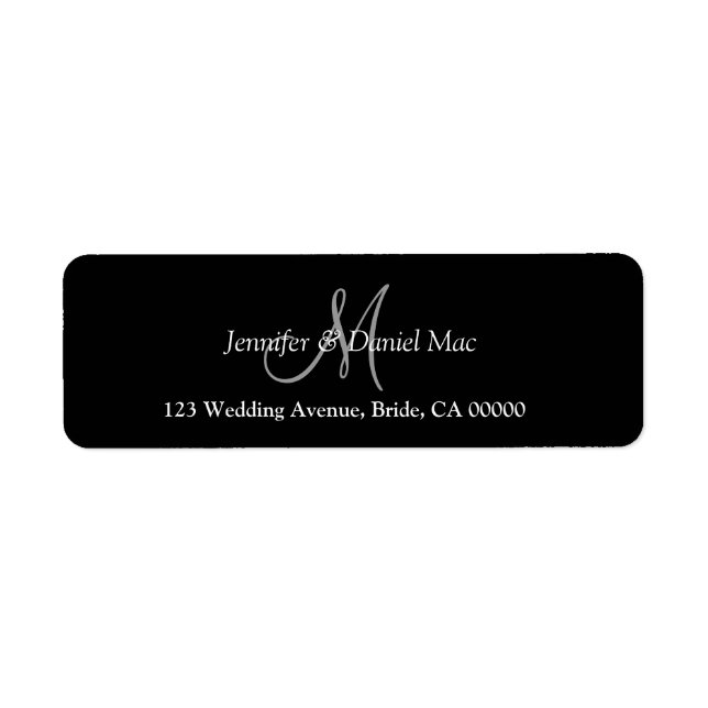 Élégant Monogramme Mariage marié Groom noms person (Devant)