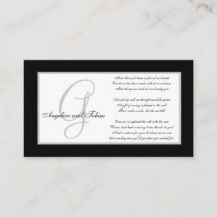 Élégant Monogramme Mariage Wishing Well Cartes