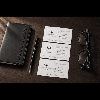 Élégant Monogramme Minimaliste Cartes de Visite Pr
