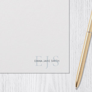 Élégant monogramme minimaliste papier papeterie