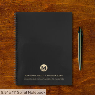 Élégant Monogramme Or Carnet du planificateur fina