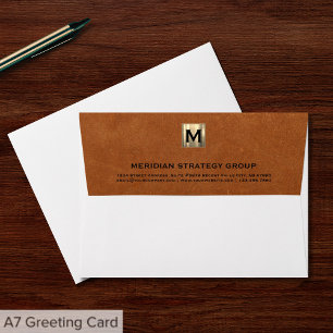 Élégant Monogramme Or Enveloppe d'entreprise