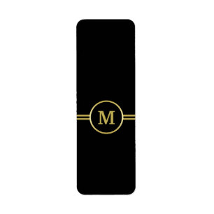 Élégant Monogramme or sur noir
