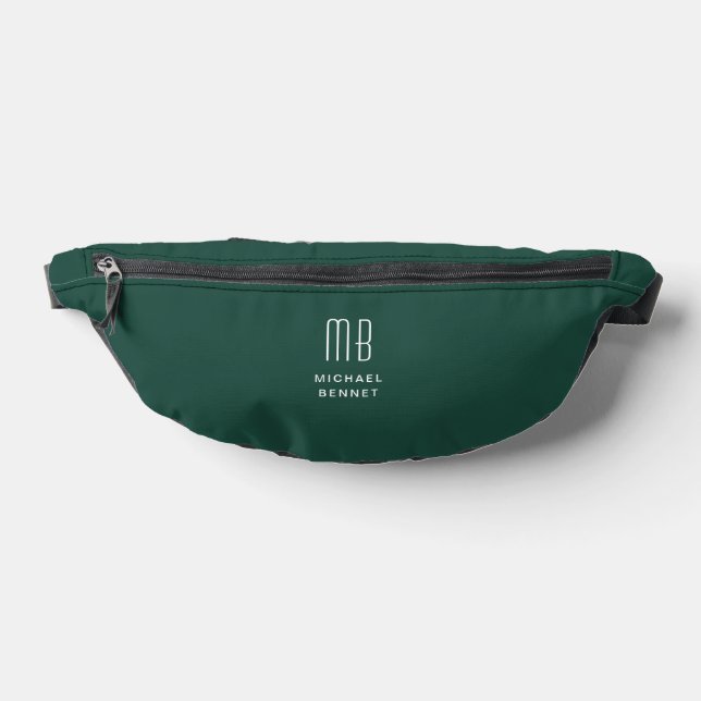 Élégant Monogrammé Vert  (Poser)