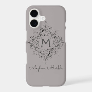 Elegant Monogrammed classic grey