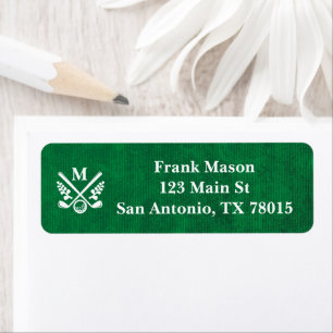 Elegant Monogrammed Golf Return Address