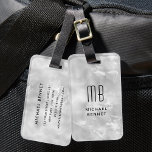 Elegant Monogrammed Grey Liquid Ink Texture Luggage Tag<br><div class="desc">Personalized Elegant Monogrammed Grey Liquid Ink Texture Luggage Tag.</div>
