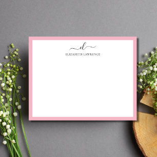 Elegant Monogrammed Handwritten Script Card
