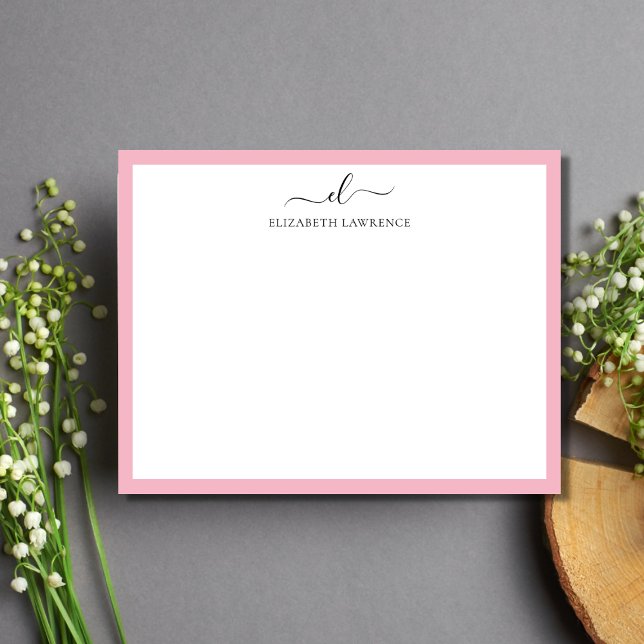 Elegant Monogrammed Handwritten Script Card (Creator Uploaded)