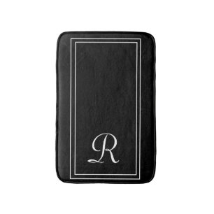 Elegant Monogrammed Personalised Bathroom Mat