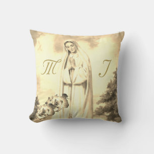 Elegant Monogrammed with Name Rose Throw Pillow