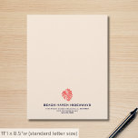 Elegant Monstera Leaf Business Letterhead<br><div class="desc">Elevate your business communications with our Elegant Monstera Leaf Business Letterhead. This letterhead is perfect for hotels, resorts, vacation rentals, and other hospitality groups looking to leave a lasting impression on their guests. The tranquil background and coral Monstera leaf logo provide a sense of serenity and luxury. Make your business...</div>
