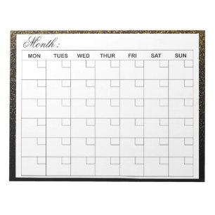  Elegant Monthly Calendar Planner  Notepad