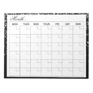  Elegant Monthly Calendar Planner  Notepad