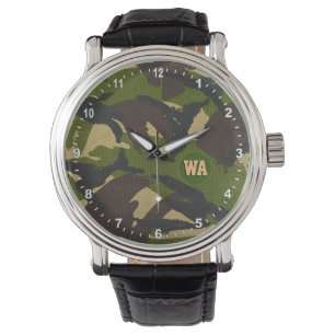 Elégant Montre Camouflage, chasseur monogrammé, Ar