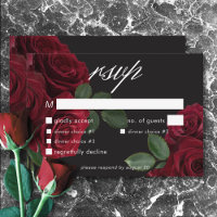 Elegant Moody Blood Red Roses Floral Dinner