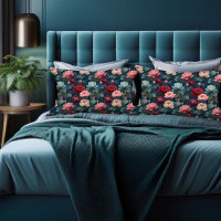 Elegant Moody Modern Lotus Flower Pattern