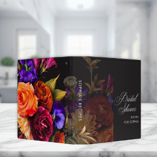 Elegant Moody Vibrant Harvest Floral Bridal Shower Binder