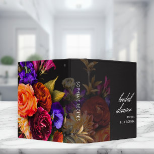 Elegant Moody Vibrant Harvest Floral Bridal Shower Binder