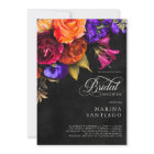 Elegant Moody Vibrant Harvest Floral Bridal Shower