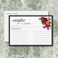 Elegant Moody Vibrant Harvest Floral Shower Recipe