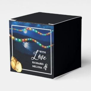Elegant Moonlit Beach Wedding Favor Box