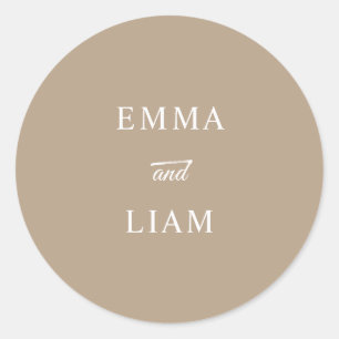 Elegant morden classic Wedding Monogram Sticker