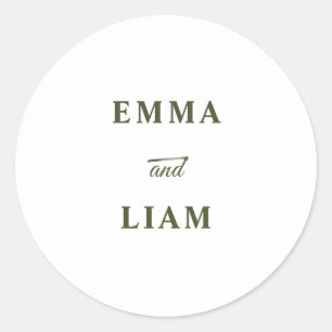 Elegant morden classic Wedding Monogram Sticker