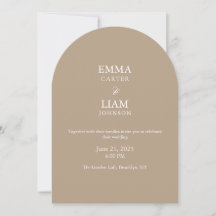 Elegant morden script classic wedding Invitation