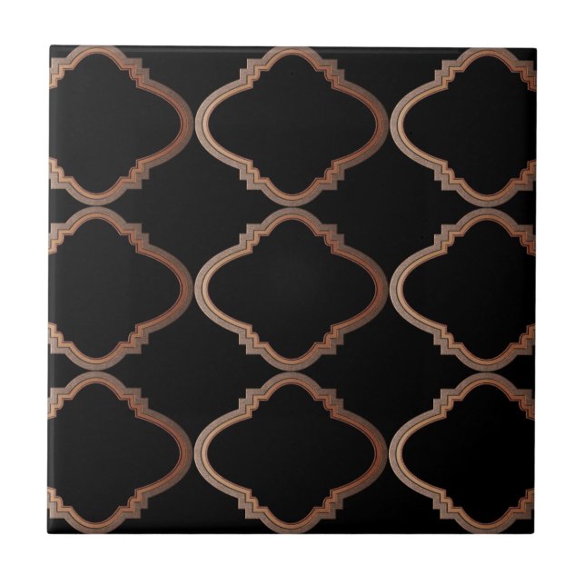 Elegant Moroccan Pattern Tile (Front)