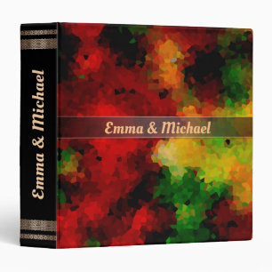 Elegant, mosaic pattern, multi-coloured, abstract binder