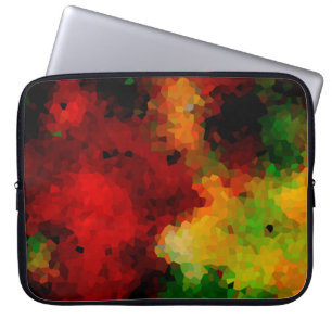 Elegant, mosaic pattern, multi-coloured, abstract laptop sleeve