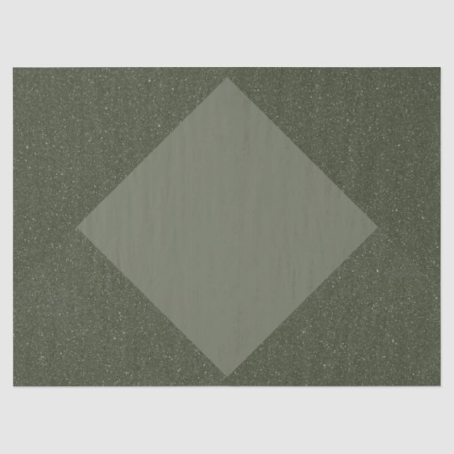 Elegant Moss Green Diamond Pattern Tissue Paper (Front)