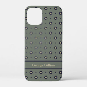 elegant moss green geometrical iPhone 12 mini case