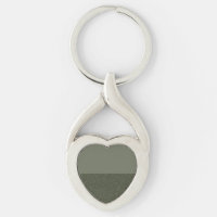 Elegant Moss Green Heart Keychain – Customizable