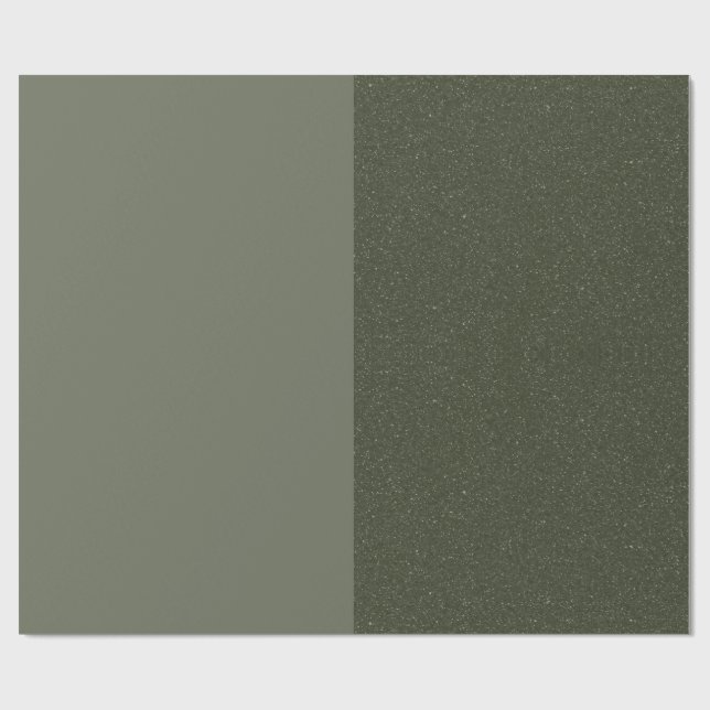 Elegant Moss Green Split Gift Wrap – Customizable (Flat)