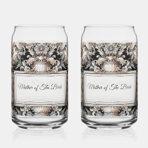 Elegant Mother of the Bride Personalized Can Glass