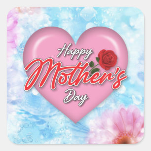 Elegant Mother’s Day Design Minimalist Editable Square Sticker