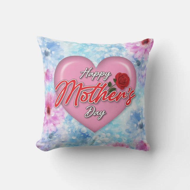 Elegant Mother’s Day Design Minimalist Editable Throw Pillow (Front)