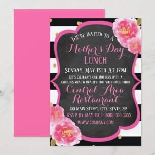 Elegant Mother’s Lunch Day Invitation Flat Card