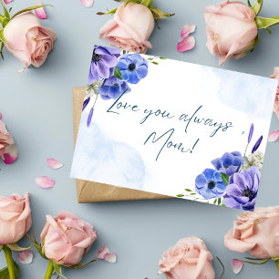 Elegant Mother's Day Card with Floral Watercolor 