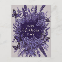 Elegant Mother's Day Card with Purple Lavender