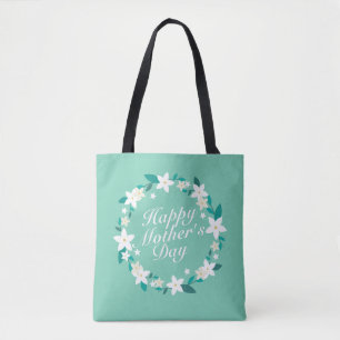 Elegant Mother's Day Floral Wreath   Tote Bag