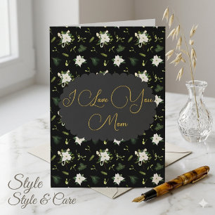 Elegant Mothers Day Greeting Card Floral Design