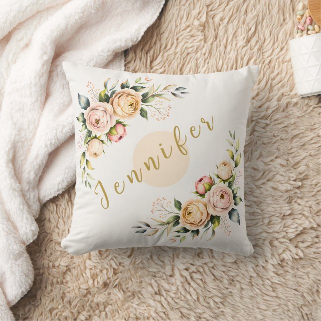 Elegant Mother's Day Personalized Throw Pillow (Blanket)