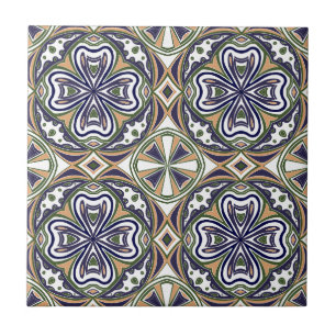 Élégant Motif de carreaux géométriques verts 2