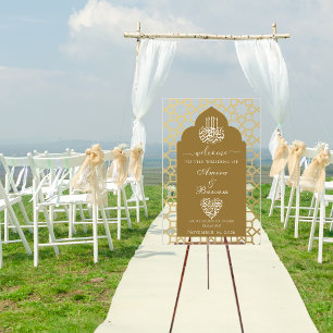 Élégant Motif de l'arc islamique Couples Mariage