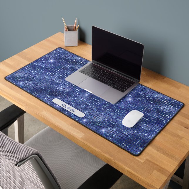 Élégant Motif de Shimmer Gem Bleu (Bureau 2)