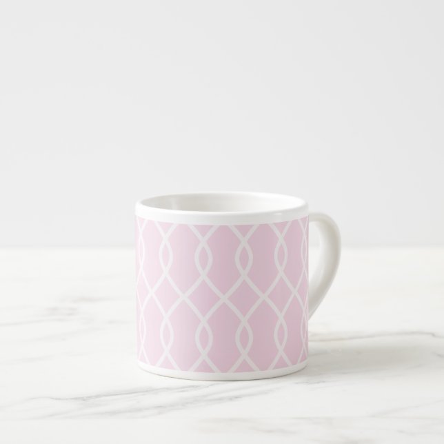 Élégant Motif d'onde rose vierge Espresso Mug (Devant droit)